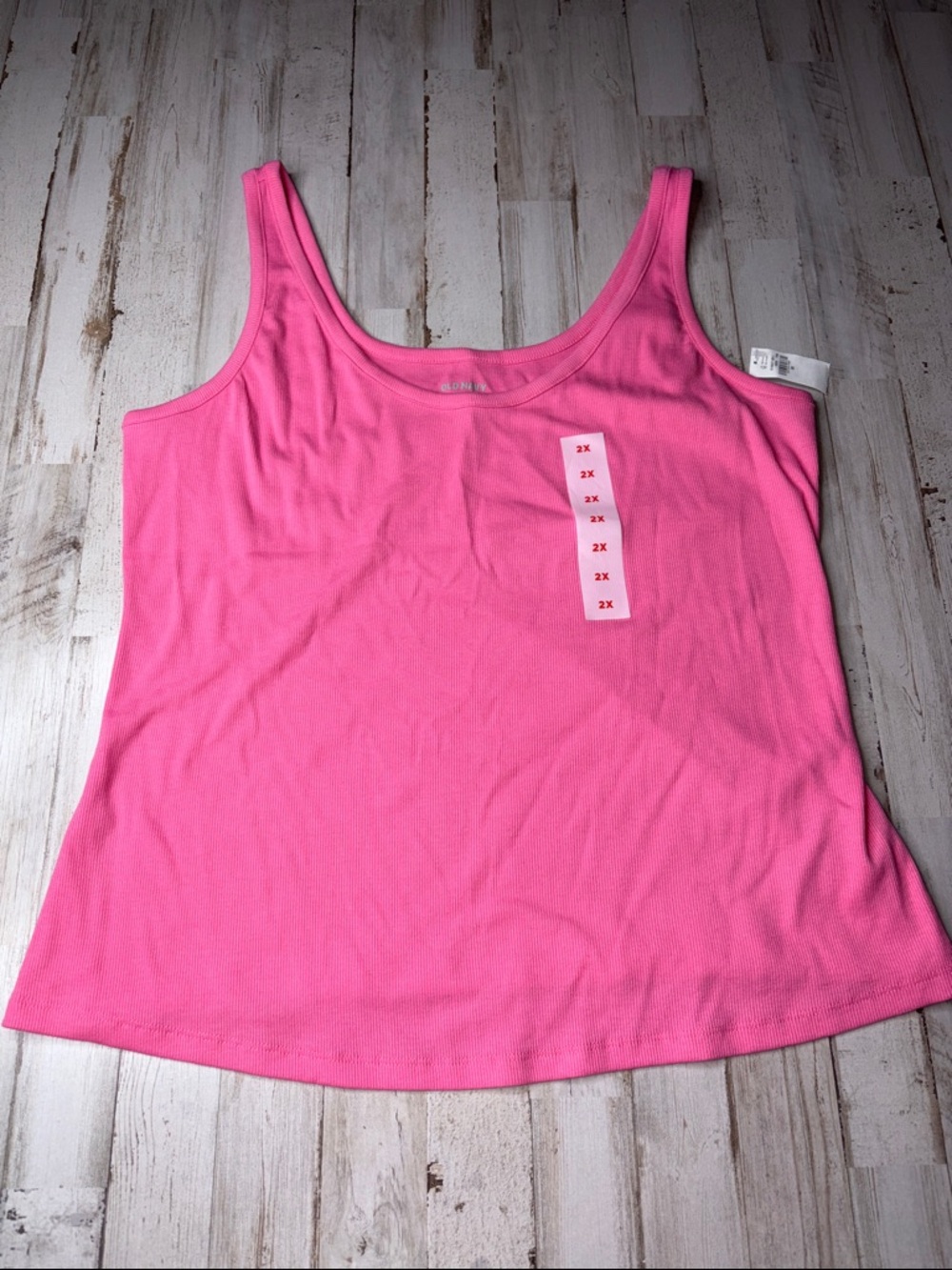Old Navy First Layer Hot Pink Scoop Neck Tank Top Size 2X NWT! - Picture 1 of 10